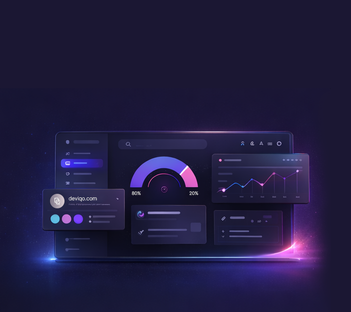 DEVIQO dashboard with modern design